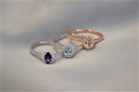 Jesolo - Piazza Mazzini, 34 - Ring Roman Gioielli Woman FAVOLA in White Gold Ametista 0.44 Ct COLORE-J-AME1 - COLORE-J-AME1